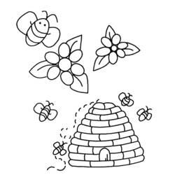 Раскраска: пчела (Животные) #117 - Бесплатные раскраски для печати