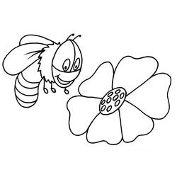 Раскраска: пчела (Животные) #119 - Бесплатные раскраски для печати