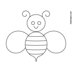 Раскраска: пчела (Животные) #132 - Бесплатные раскраски для печати