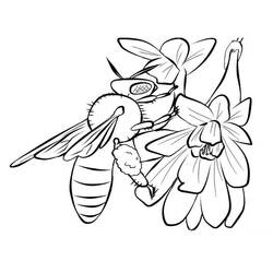Раскраска: пчела (Животные) #138 - Бесплатные раскраски для печати