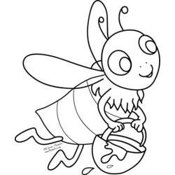 Раскраска: пчела (Животные) #147 - Бесплатные раскраски для печати