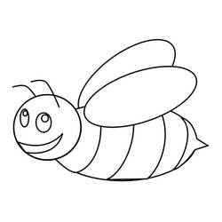 Раскраски: пчела - Бесплатные раскраски для печати