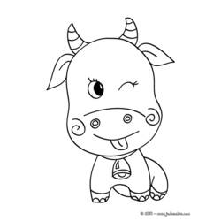Раскраска: говядина (Животные) #1366 - Бесплатные раскраски для печати