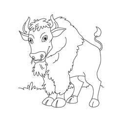 Раскраска: бизон (Животные) #1219 - Бесплатные раскраски для печати