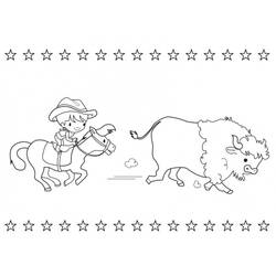 Раскраска: бизон (Животные) #1220 - Бесплатные раскраски для печати