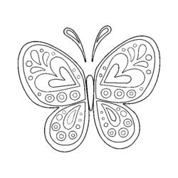 Раскраска: бабочка (Животные) #15778 - Бесплатные раскраски для печати