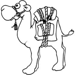 Раскраска: верблюд (Животные) #1671 - Бесплатные раскраски для печати