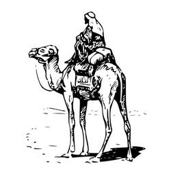 Раскраска: верблюд (Животные) #1729 - Бесплатные раскраски для печати