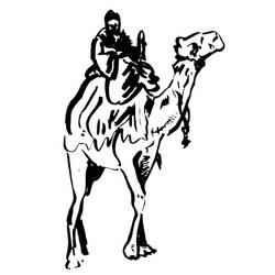 Раскраска: верблюд (Животные) #1755 - Бесплатные раскраски для печати