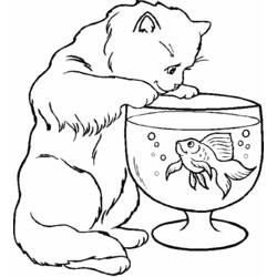 Раскраска: кот (Животные) #1782 - Бесплатные раскраски для печати