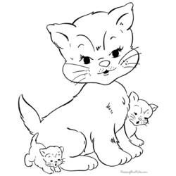 Раскраска: кот (Животные) #1794 - Бесплатные раскраски для печати