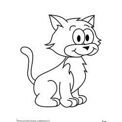 Раскраска: кот (Животные) #1796 - Бесплатные раскраски для печати