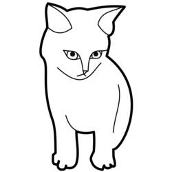 Раскраска: кот (Животные) #1826 - Бесплатные раскраски для печати