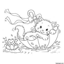 Раскраска: кот (Животные) #1850 - Бесплатные раскраски для печати