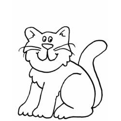 Раскраска: кот (Животные) #1870 - Бесплатные раскраски для печати