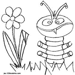 Раскраска: гусеница (Животные) #18358 - Бесплатные раскраски для печати