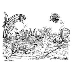 Раскраска: гусеница (Животные) #18395 - Бесплатные раскраски для печати