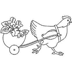 Раскраска: курица (Животные) #17251 - Бесплатные раскраски для печати