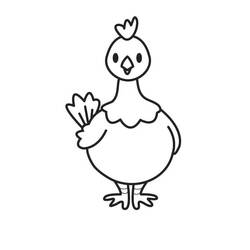 Раскраска: курица (Животные) #17253 - Бесплатные раскраски для печати