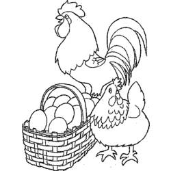 Раскраска: курица (Животные) #17300 - Бесплатные раскраски для печати