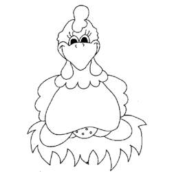 Раскраска: курица (Животные) #17312 - Бесплатные раскраски для печати