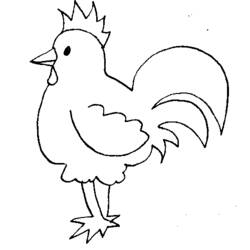 Раскраска: курица (Животные) #17340 - Бесплатные раскраски для печати