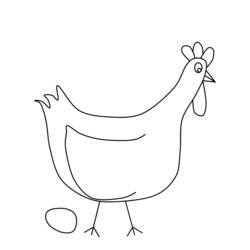 Раскраска: курица (Животные) #17359 - Бесплатные раскраски для печати
