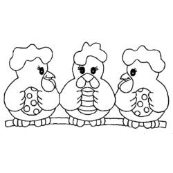 Раскраска: курица (Животные) #17363 - Бесплатные раскраски для печати