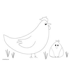Раскраска: курица (Животные) #17389 - Бесплатные раскраски для печати