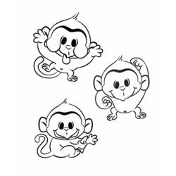 Раскраска: шимпанзе (Животные) #2842 - Бесплатные раскраски для печати