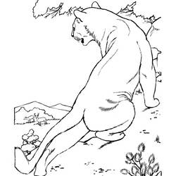 Раскраска: пума (Животные) #4412 - Бесплатные раскраски для печати