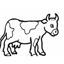 Раскраска: корова (Животные) #13187 - Бесплатные раскраски для печати