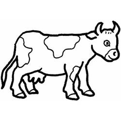 Раскраска: корова (Животные) #13191 - Бесплатные раскраски для печати