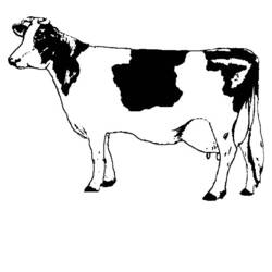 Раскраска: корова (Животные) #13196 - Бесплатные раскраски для печати