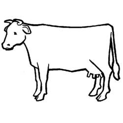 Раскраска: корова (Животные) #13198 - Бесплатные раскраски для печати
