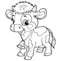 Раскраска: корова (Животные) #13199 - Бесплатные раскраски для печати