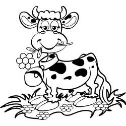 Раскраска: корова (Животные) #13203 - Бесплатные раскраски для печати