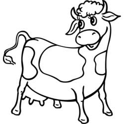 Раскраска: корова (Животные) #13205 - Бесплатные раскраски для печати