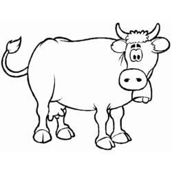 Раскраска: корова (Животные) #13206 - Бесплатные раскраски для печати
