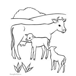 Раскраска: корова (Животные) #13207 - Бесплатные раскраски для печати