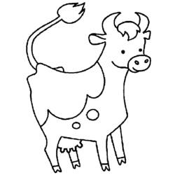 Раскраска: корова (Животные) #13213 - Бесплатные раскраски для печати