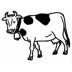 Раскраска: корова (Животные) #13219 - Бесплатные раскраски для печати
