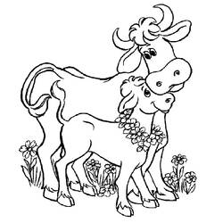 Раскраска: корова (Животные) #13221 - Бесплатные раскраски для печати
