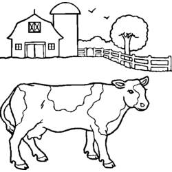 Раскраска: корова (Животные) #13234 - Бесплатные раскраски для печати