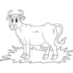 Раскраска: корова (Животные) #13239 - Бесплатные раскраски для печати