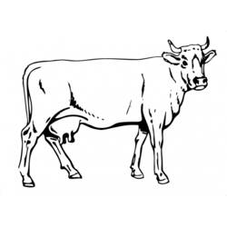Раскраска: корова (Животные) #13261 - Бесплатные раскраски для печати