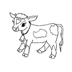 Раскраска: корова (Животные) #13264 - Бесплатные раскраски для печати