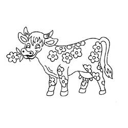 Раскраска: корова (Животные) #13326 - Бесплатные раскраски для печати