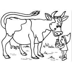Раскраска: корова (Животные) #13338 - Бесплатные раскраски для печати