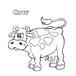 Раскраска: корова (Животные) #13344 - Бесплатные раскраски для печати